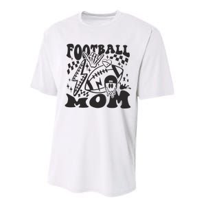 Retro Football Mom Baller Mom Football Game Day Mom Performance Sprint T-Shirt