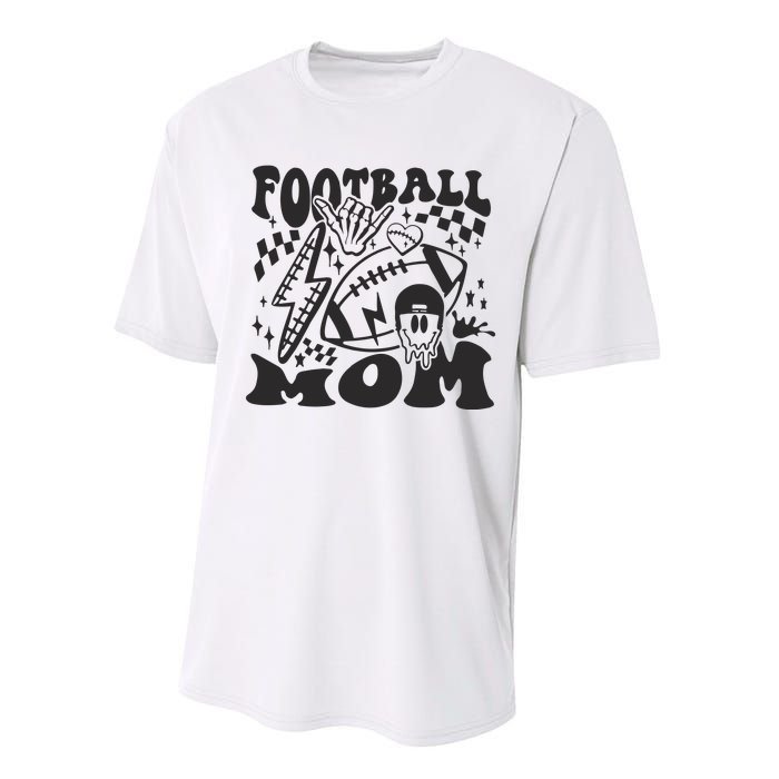 Retro Football Mom Baller Mom Football Game Day Mom Performance Sprint T-Shirt