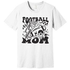 Retro Football Mom Baller Mom Football Game Day Mom Premium T-Shirt