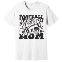 Retro Football Mom Baller Mom Football Game Day Mom Premium T-Shirt