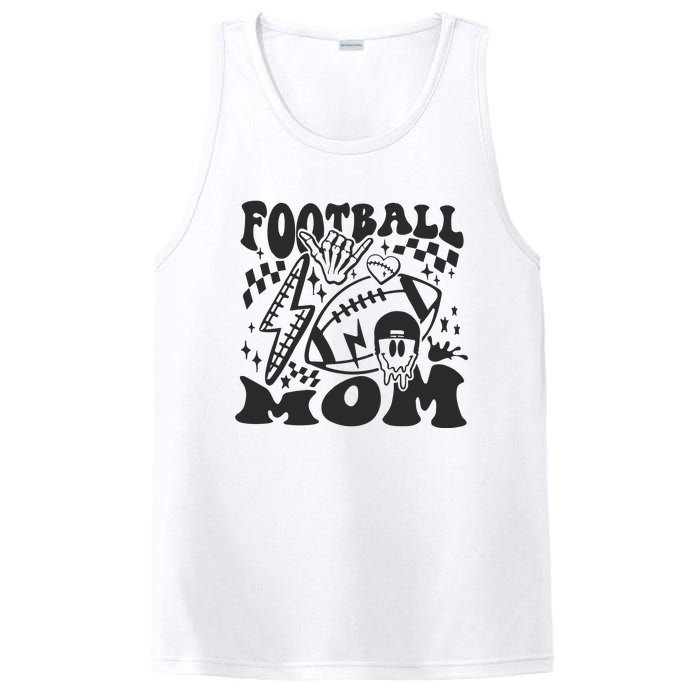 Retro Football Mom Baller Mom Football Game Day Mom PosiCharge Competitor Tank