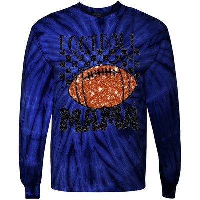 Retro Football Mama Football Tie-Dye Long Sleeve Shirt