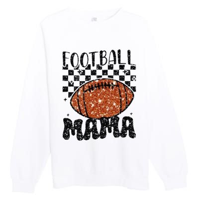 Retro Football Mama Football Premium Crewneck Sweatshirt