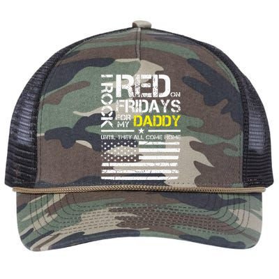 Red Friday Military Son Wear Red For My Daddy Retro Rope Trucker Hat Cap