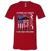 RED Friday Military Remember Everyone Deployed US Flag Army V-Neck T-Shirt