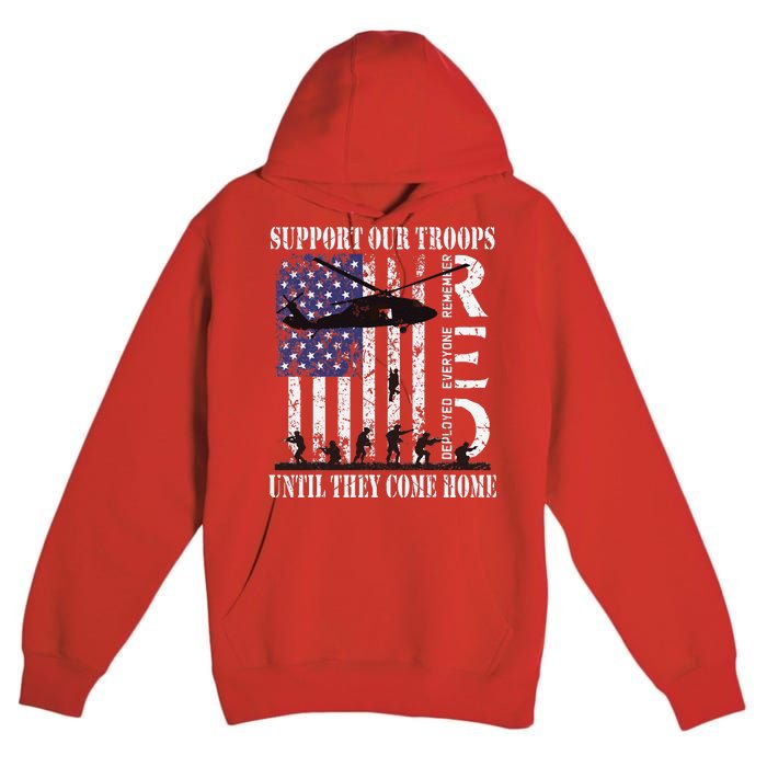 RED Friday Military Remember Everyone Deployed US Flag Army Premium Pullover Hoodie