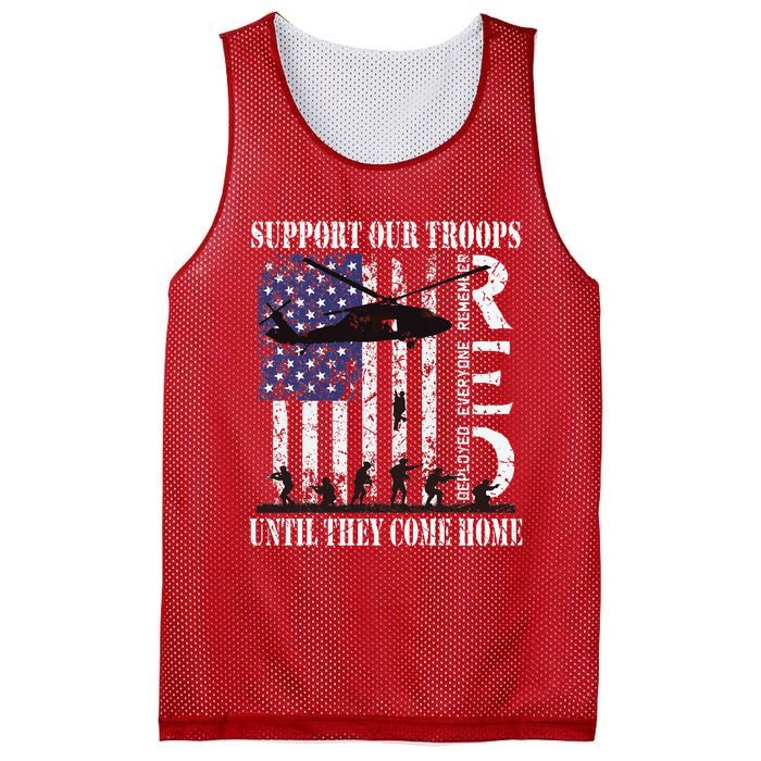 RED Friday Military Remember Everyone Deployed US Flag Army Mesh Reversible Basketball Jersey Tank