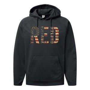 Red Friday Military Support Remember Everyone Deployed Performance Fleece Hoodie