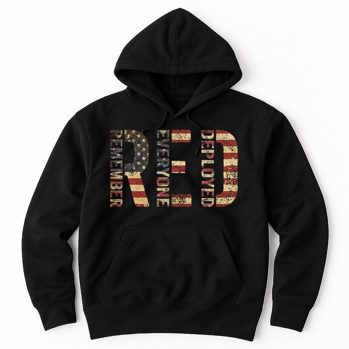 Red Friday Military Support Remember Everyone Deployed Hoodie