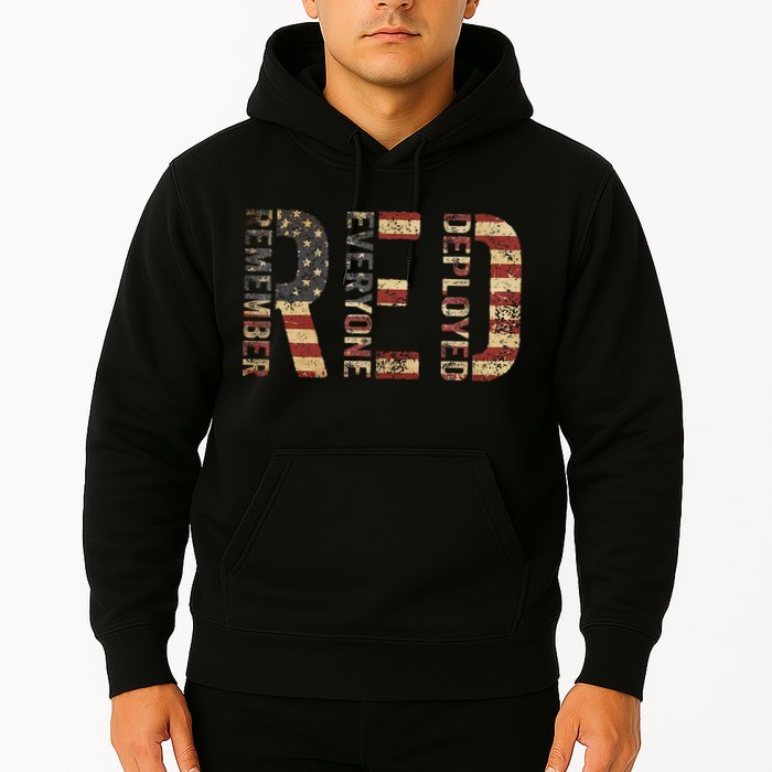 Red Friday Military Support Remember Everyone Deployed Hoodie