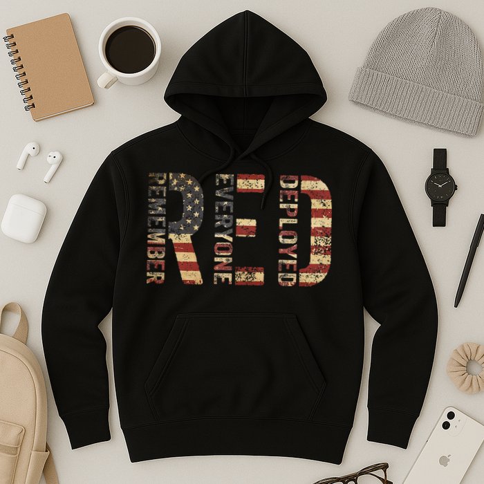 Red Friday Military Support Remember Everyone Deployed Hoodie