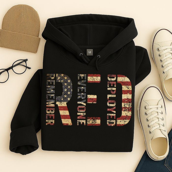 Red Friday Military Support Remember Everyone Deployed Hoodie