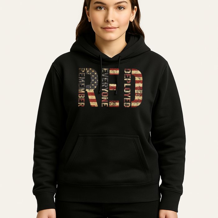 Red Friday Military Support Remember Everyone Deployed Hoodie