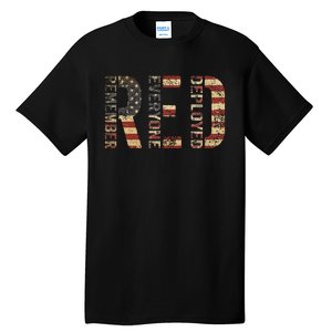 Red Friday Military Support Remember Everyone Deployed Tall T-Shirt