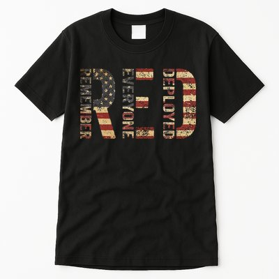 Red Friday Military Support Remember Everyone Deployed Tall T-Shirt