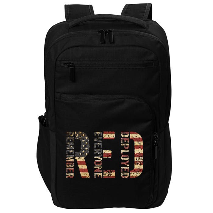 Red Friday Military Support Remember Everyone Deployed Impact Tech Backpack