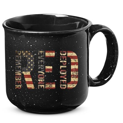 Red Friday Military Support Remember Everyone Deployed 15oz Campfire Ceramic Mug