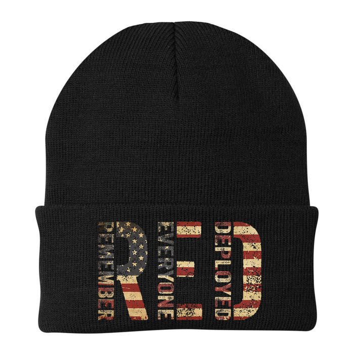 Red Friday Military Support Remember Everyone Deployed Beanie