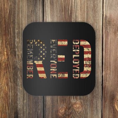 Red Friday Military Support Remember Everyone Deployed Coaster