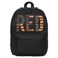 Red Friday Military Support Remember Everyone Deployed 16 in Basic Backpack
