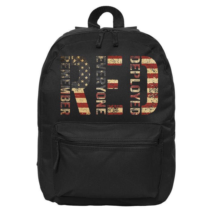 Red Friday Military Support Remember Everyone Deployed 16 in Basic Backpack