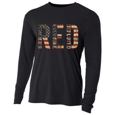 Red Friday Military Support Remember Everyone Deployed Cooling Performance Long Sleeve Crew