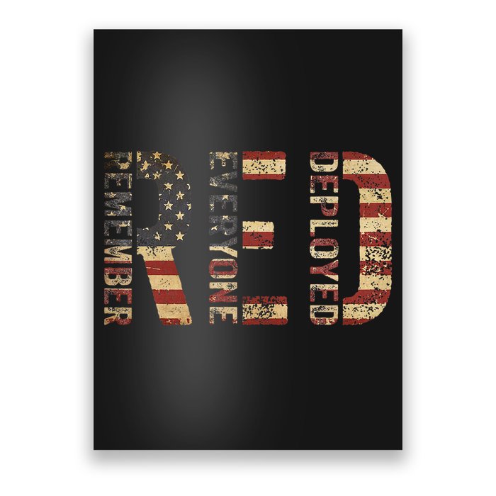 Red Friday Military Support Remember Everyone Deployed Poster