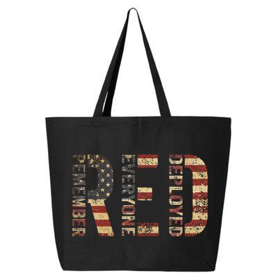 Red Friday Military Support Remember Everyone Deployed 25L Jumbo Tote
