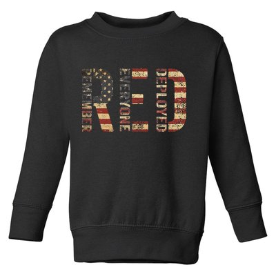 Red Friday Military Support Remember Everyone Deployed Toddler Sweatshirt