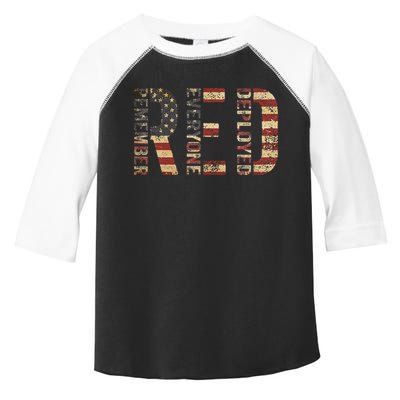 Red Friday Military Support Remember Everyone Deployed Toddler Fine Jersey T-Shirt