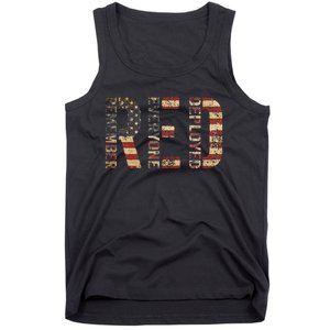 Red Friday Military Support Remember Everyone Deployed Tank Top