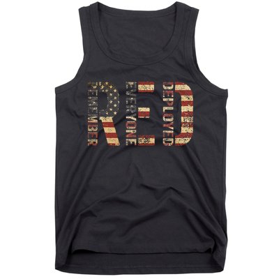 Red Friday Military Support Remember Everyone Deployed Tank Top