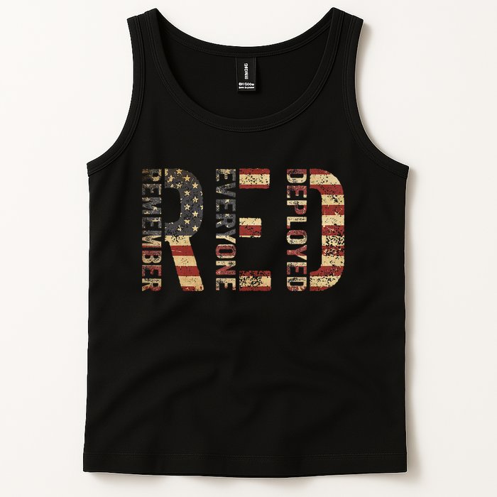 Red Friday Military Support Remember Everyone Deployed Tank Top