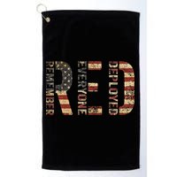 Red Friday Military Support Remember Everyone Deployed Golf Towel