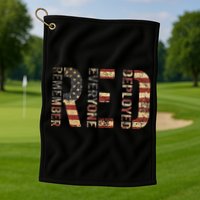 Red Friday Military Support Remember Everyone Deployed Golf Towel