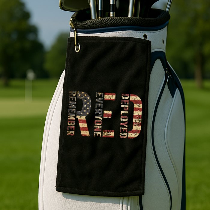 Red Friday Military Support Remember Everyone Deployed Golf Towel
