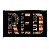 Red Friday Military Support Remember Everyone Deployed Microfiber Hand Towel