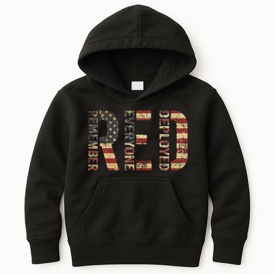 Red Friday Military Support Remember Everyone Deployed Kids Hoodie