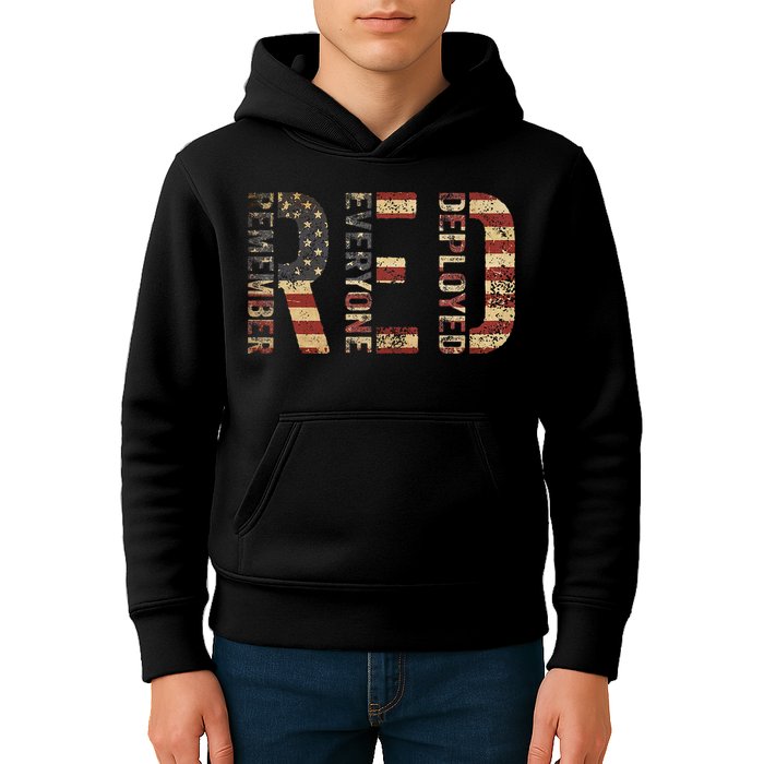 Red Friday Military Support Remember Everyone Deployed Kids Hoodie