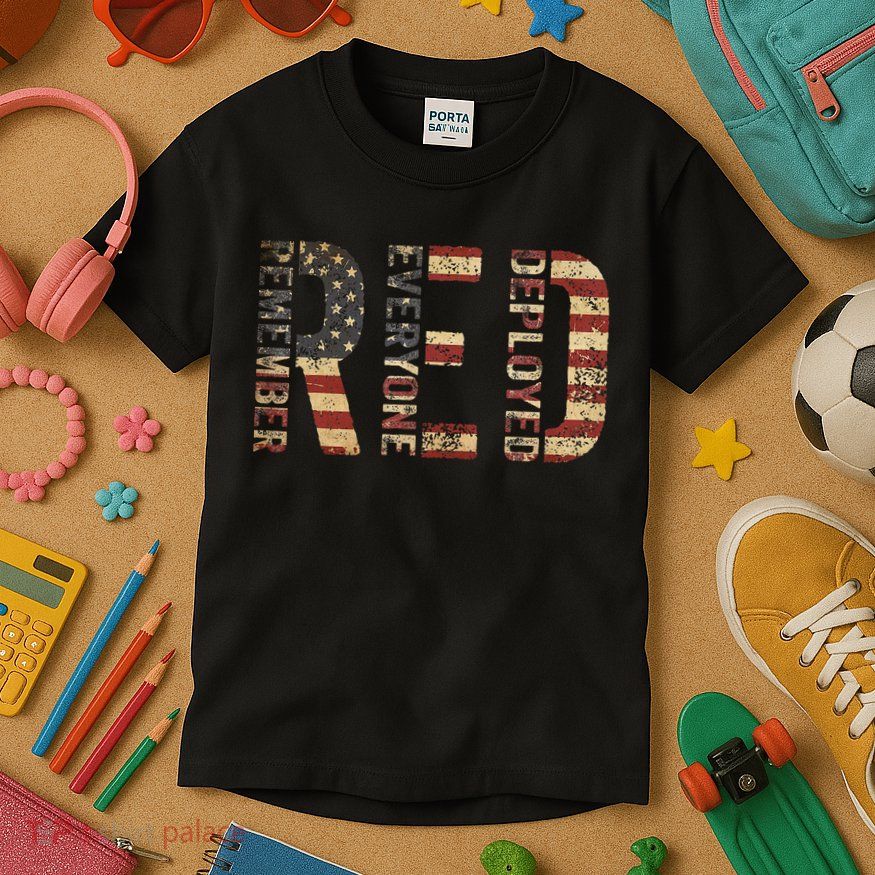 Red Friday Military Support Remember Everyone Deployed Kids T-Shirt
