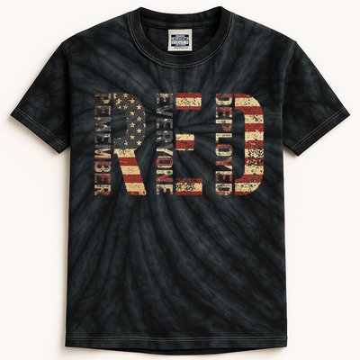Red Friday Military Support Remember Everyone Deployed Kids Tie-Dye T-Shirt