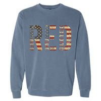 Red Friday Military Support Remember Everyone Deployed Garment-Dyed Sweatshirt
