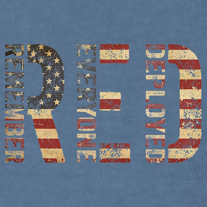 Red Friday Military Support Remember Everyone Deployed Garment-Dyed Sweatshirt