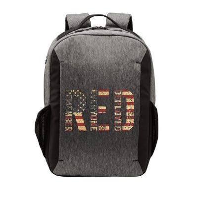 Red Friday Military Support Remember Everyone Deployed Vector Backpack