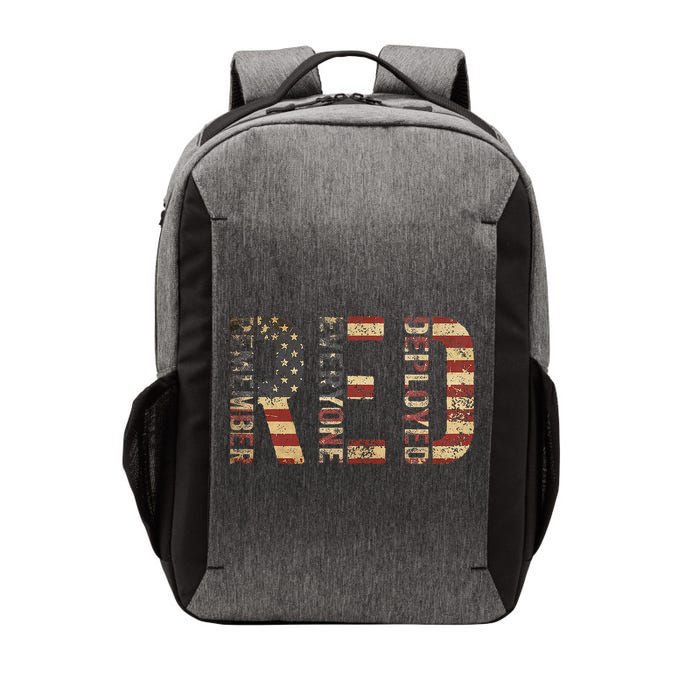 Red Friday Military Support Remember Everyone Deployed Vector Backpack