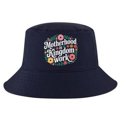 Retro Floral Motherhood Is Kingdom Work MotherS Day Mom Cool Comfort Performance Bucket Hat