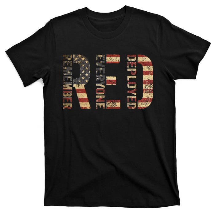 Red Friday Military Support Remember Everyone Deployed T-Shirt