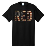 Red Friday Military Support Remember Everyone Deployed Tall T-Shirt