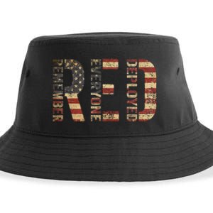 Red Friday Military Support Remember Everyone Deployed Sustainable Bucket Hat