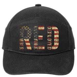 Red Friday Military Support Remember Everyone Deployed 7-Panel Snapback Hat